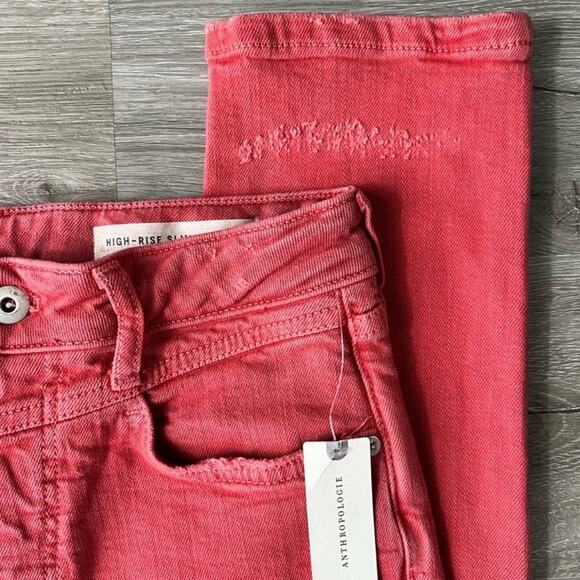 NWT Anthropologie Pilcro & The Letterpress High-Rise Slim Ankle Denim 26 Skinny - Picture 4 of 10